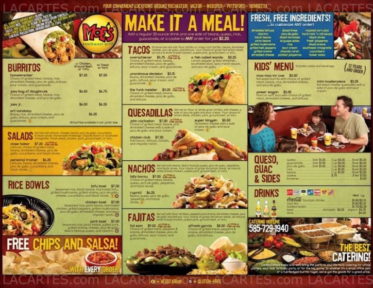 Moes Printable Menu