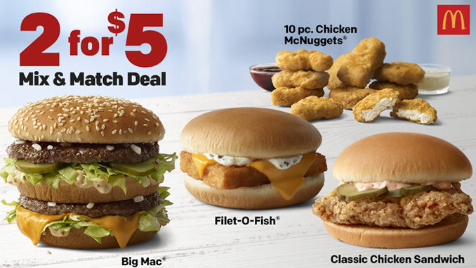 McDonald's 2 for $5